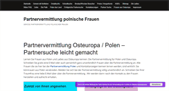 Desktop Screenshot of partnervermittlung-polnische-frauen.de